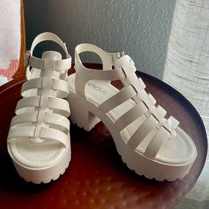 Chunky White Sandals- NBW